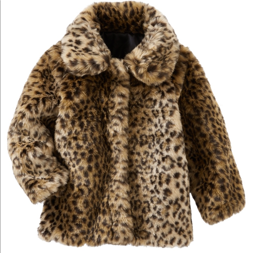 OshKosh Leopard Faux Fur Coat